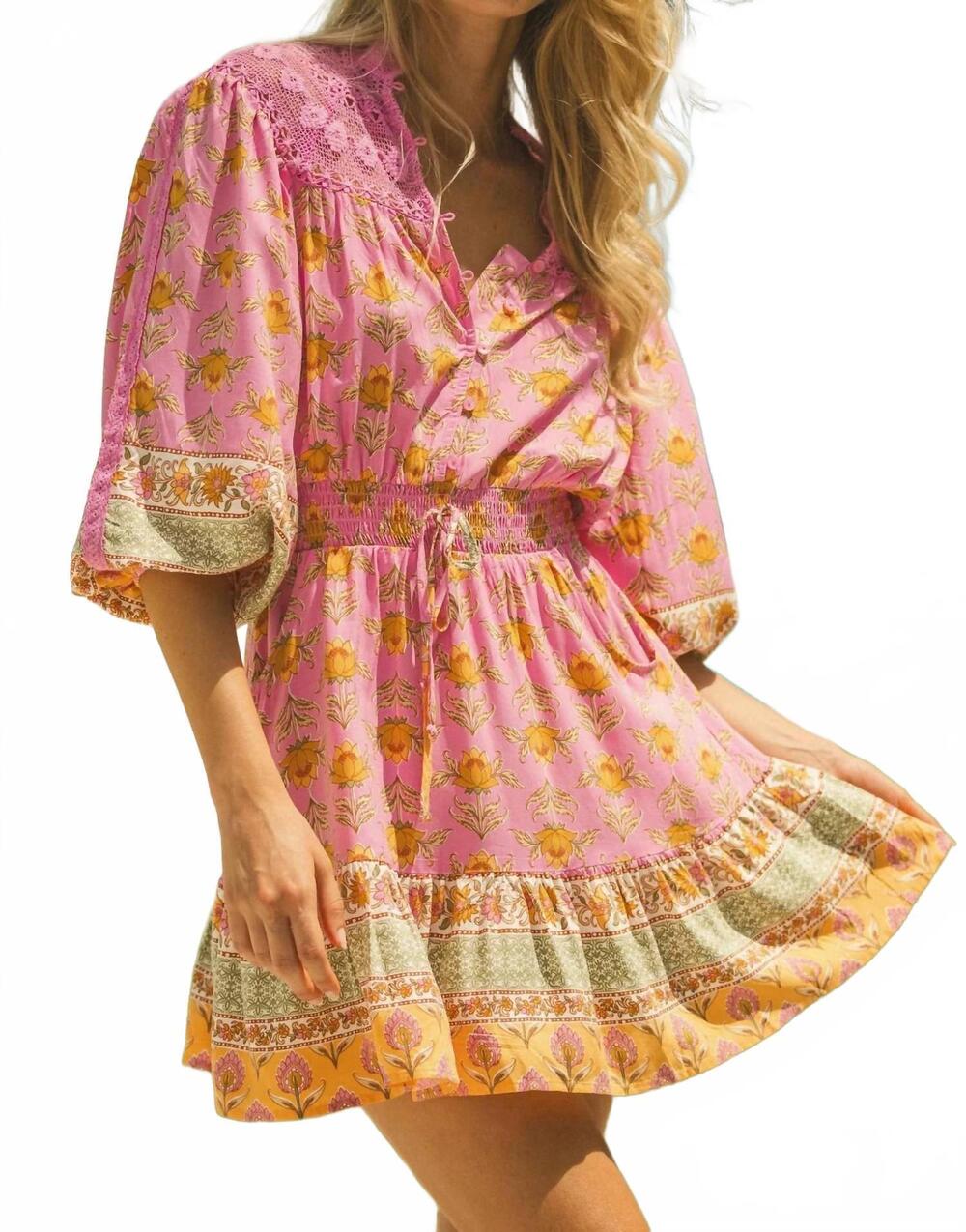 NEW JAASE oliva mini dress in pink